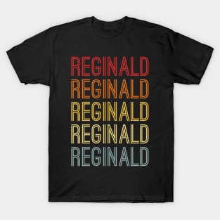 Reginald Name Vintage Retro Pattern T-Shirt